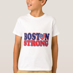 Boston stark mit amerikanischem Herzen T-Shirt