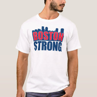 Boston-starkes Rotes u. blau T-Shirt