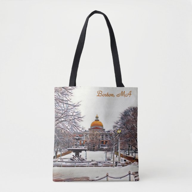 Boston State House im Winter  (Vorderseite)