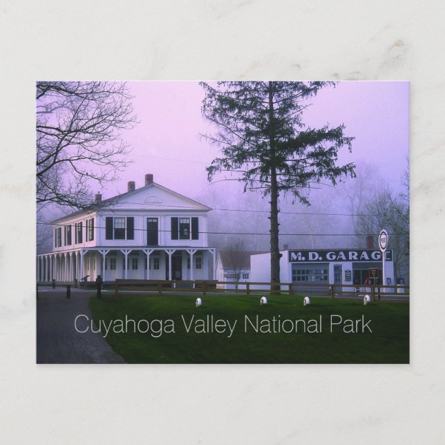 Boston Store, M. D. Garage, Cuyahoga National Park Postkarte (Vorderseite)