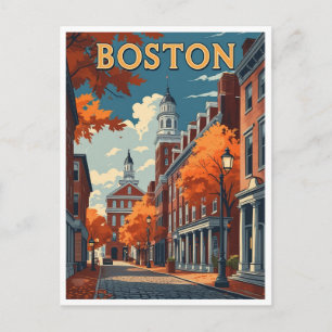 Boston Straße Postkarte