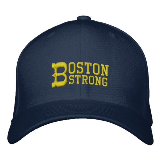 Boston Strong Bestickte Baseballkappe (Vorderseite)
