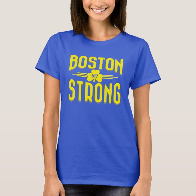 Boston Strong Deko Kleeblatt T-Shirt (Vorderseite)