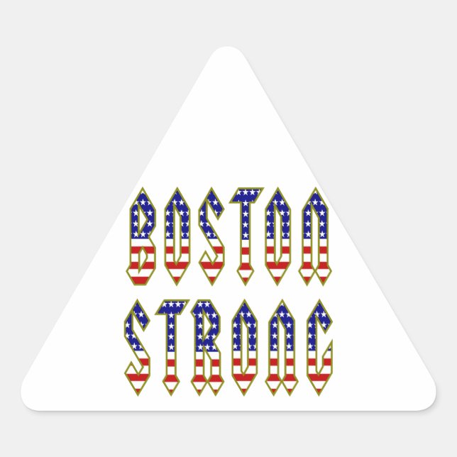 Boston Strong Dreieckiger Aufkleber (Vorderseite)