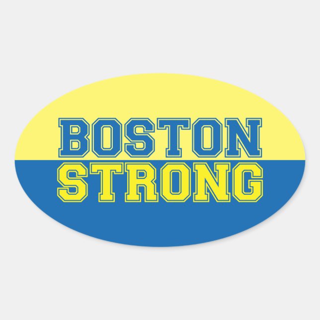 Boston Strong Graphic Style Ovaler Aufkleber (Vorderseite)