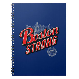 Boston Strong in Rot und Blau Notizblock