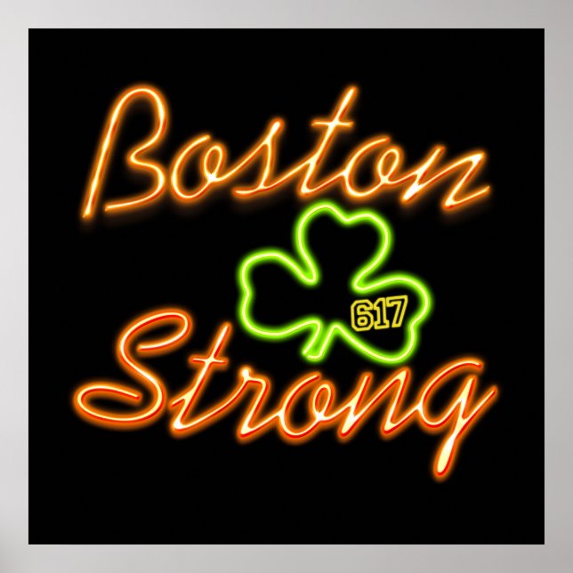 Boston Strong Irish GREEN Poster (Vorne)