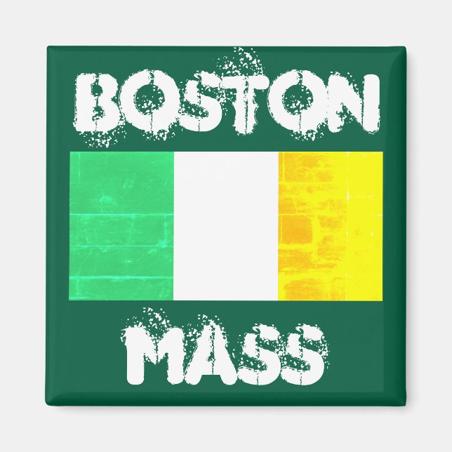 Boston Strong Irish Pride – Irish Flag Boston MA Magnet (Vorne)