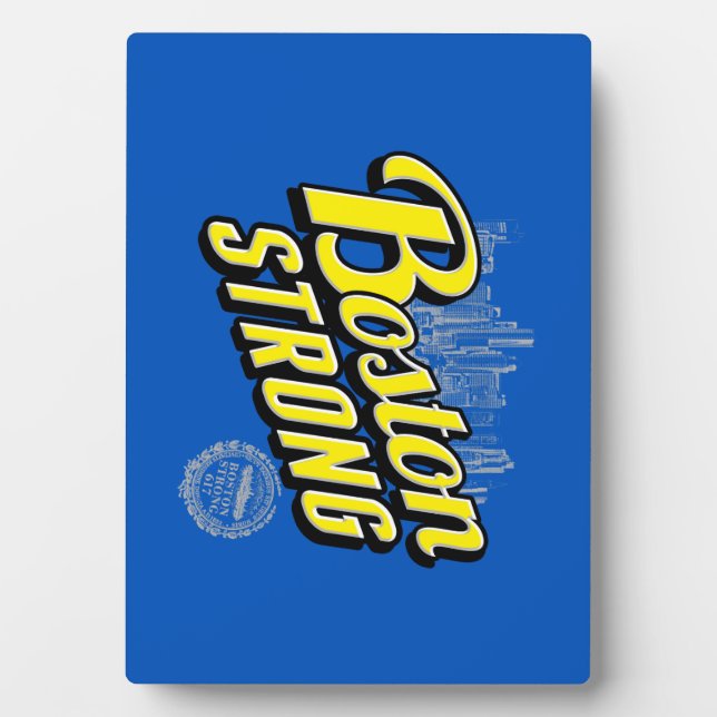 Boston Strong on a Blue Decor Fotoplatte (Vorderseite)