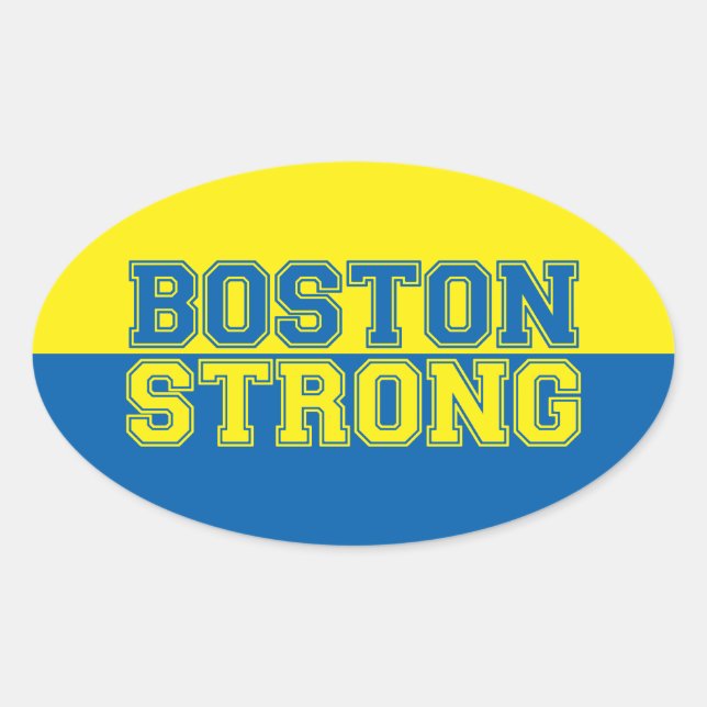 Boston Strong Ovaler Aufkleber (Vorderseite)