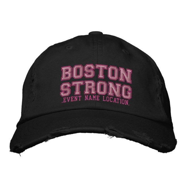 Boston Strong Ribbon Edition Cap Personalisieren S Bestickte Baseballkappe (Vorderseite)