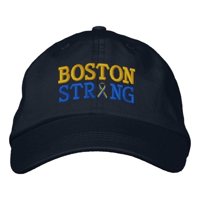 Boston Strong Ribbon Embroidery Cap Bestickte Baseballkappe (Vorderseite)