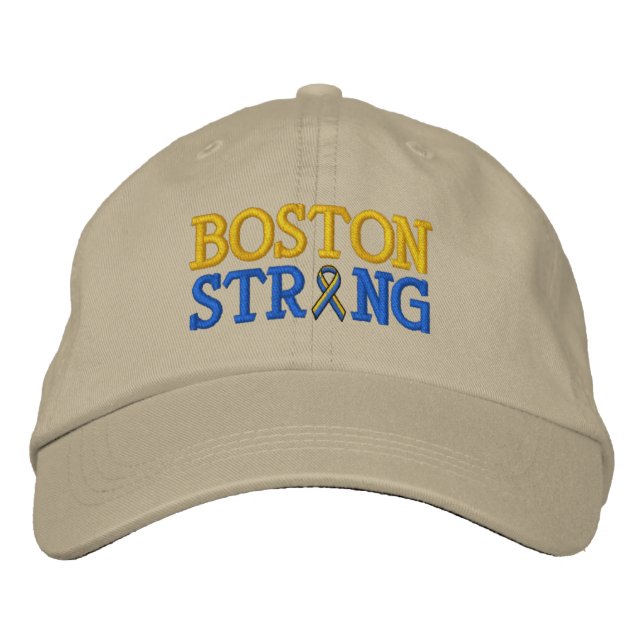Boston Strong Ribbon Embroidery Cap Bestickte Kappe (Vorderseite)