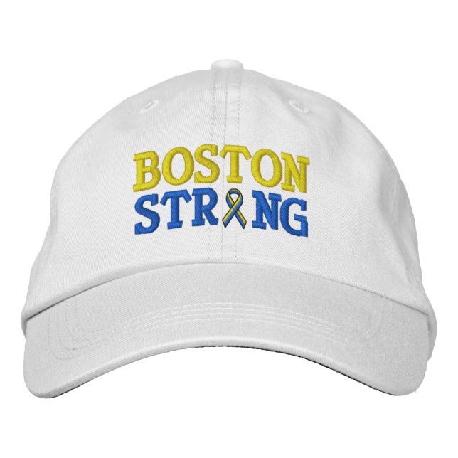 Boston Strong Ribbon Embroidery Cap Bestickte Kappe (Vorderseite)