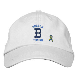 Boston Strong Ribbon Personalizable EDIT TEXT Bestickte Baseballkappe