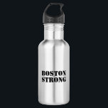 "Boston Strong" - schwarze Buchstaben - Edelstahlflasche<br><div class="desc">"Boston Strong",  schwarze Buchstaben - Wasserflasche aus nicht rostendem Stahl</div>