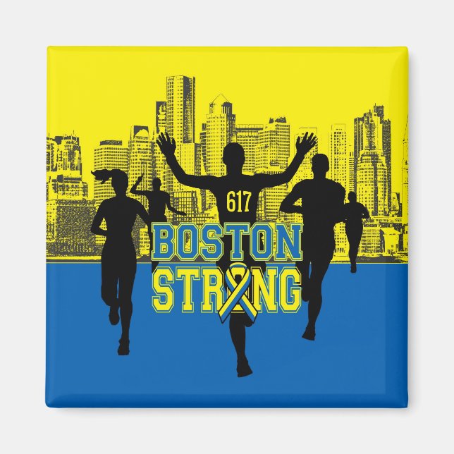 Boston Strong Spirit-Silhouetten Magnet (Vorne)