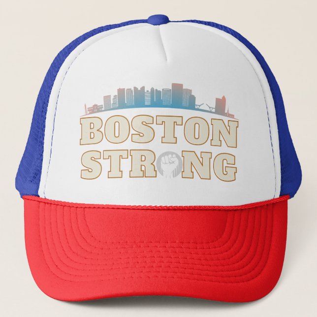 Boston Strong T - Shirt Truckerkappe (Vorderseite)
