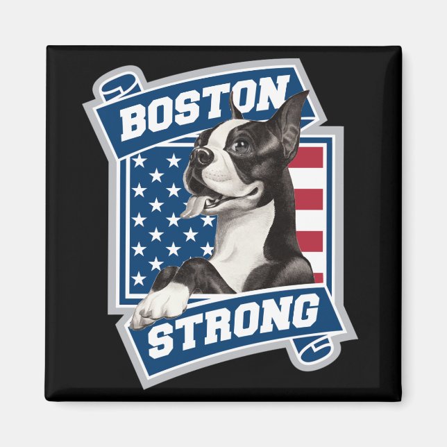 BOSTON STRONG TERRIER MAGNET (Vorne)