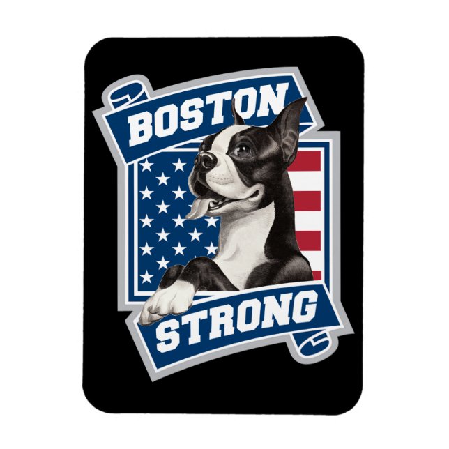 BOSTON STRONG TERRIER WAPPEN MAGNET (Vertikal)