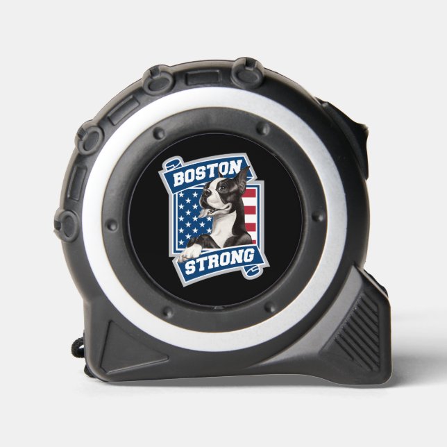 BOSTON STRONG TERRIER WAPPEN MAßBAND (Vorderseite)