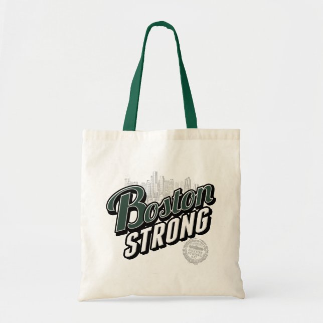 Boston Strong Typografischer Stil Tragetasche (Vorne)