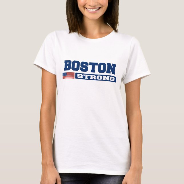 BOSTON STRONG U.S. Flag T-Shirt (Vorderseite)