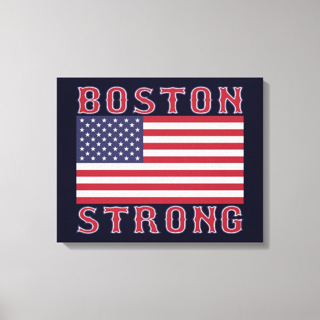 BOSTON STRONG US Stretched Canvas Print Leinwanddruck (Vorderseite)