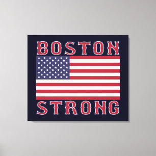 BOSTON STRONG US Stretched Canvas Print Leinwanddruck