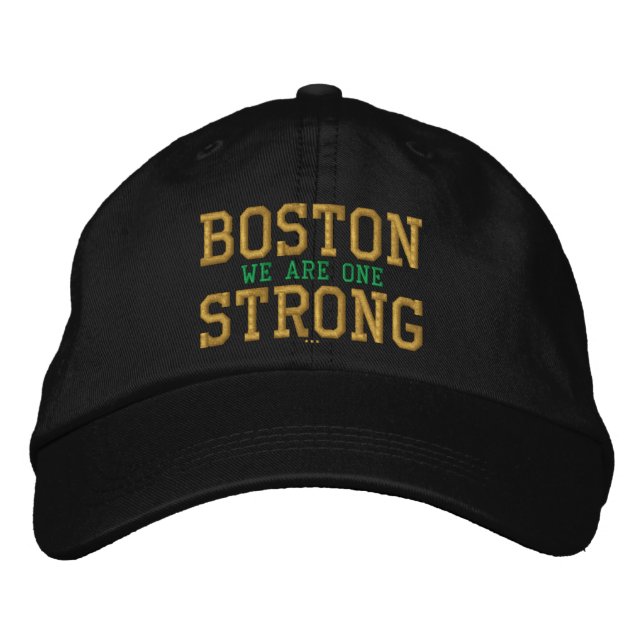 Boston Strong We are one Stickkasten Bestickte Kappe (Vorderseite)