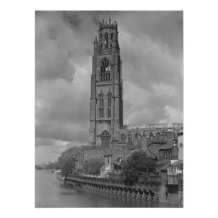 Boston-Stumpf und Fluss Welland, Lincolnshire Poster