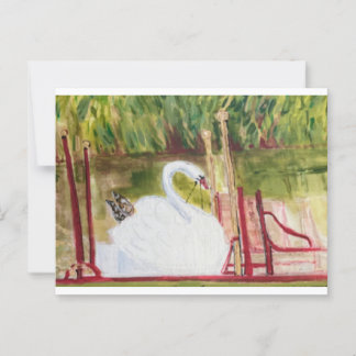 Boston Swan Boat Postkarte