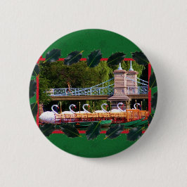 Boston Swan Boats - Happy Holidays Button