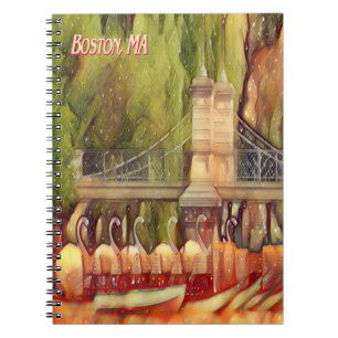Boston Swan Boats Summer Notizblock