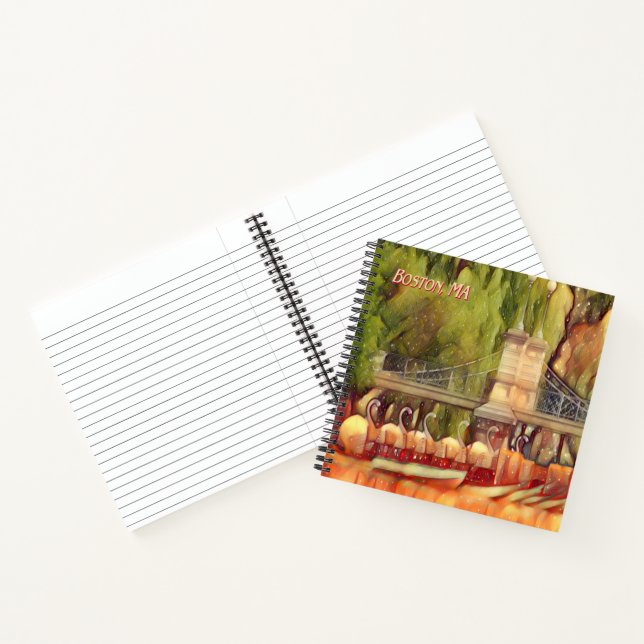 Boston Swan Boats Summer Notizbuch (Innenseite)