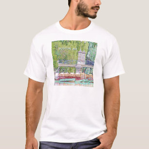 Boston Swan Boote in Bleistift- und Tintenfilter T-Shirt