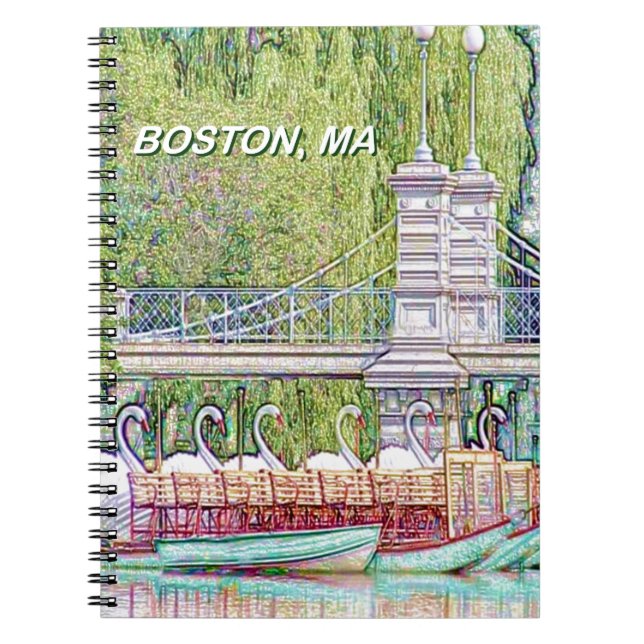 Boston Swan Boote in Stift und Tinte Notizblock (Vorderseite)