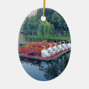 Boston Swan Boote Keramik Ornament