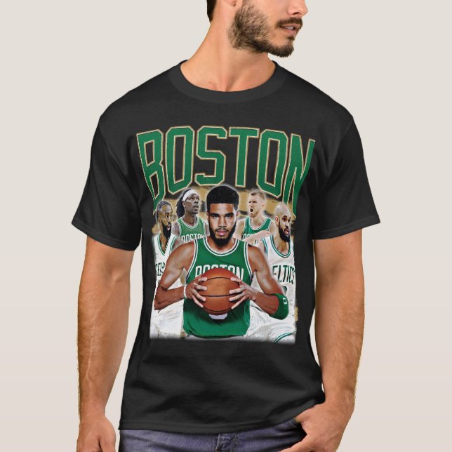 BOSTON Tatum, Brown, White, Holiday, Porzingis T-Shirt (Vorderseite)
