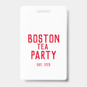Boston Tea Party Abzeichen Ausweis