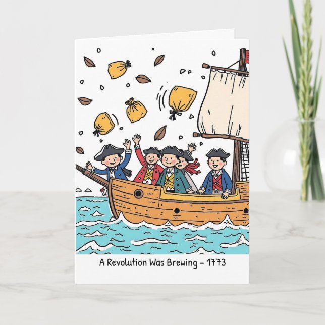 Boston Tea Party Day Funny a Revolution brauen Karte (Vorderseite)