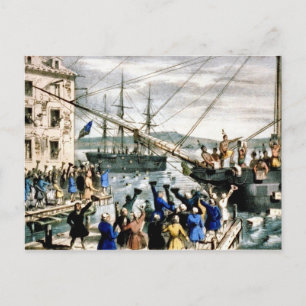 Boston Tea Party Postkarte Vintage