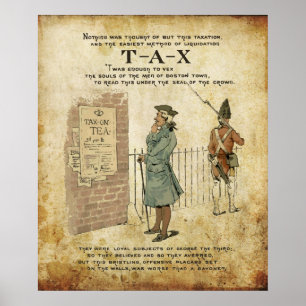 Boston Tea Party Unabhängigkeitstag Poster