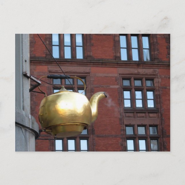Boston Tea Pot Postkarte (Vorderseite)