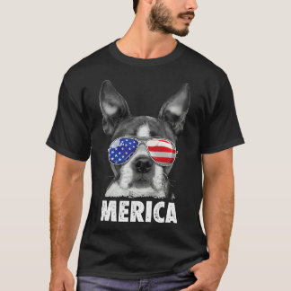 Boston Terrier 4. Juli Merica USA Flagge T-Shirt