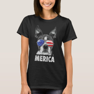 Boston Terrier 4. Juli T Shirt Merica Men Wome