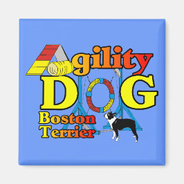Boston Terrier Agility Geschenke Magnet