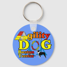 Boston Terrier Agility Geschenke Schlüsselanhänger