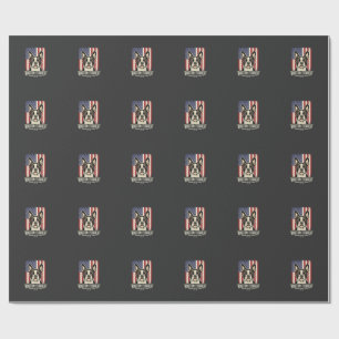 Boston Terrier Amerikanische Klassik Flagge Geschenkpapier
