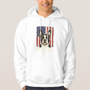 Boston Terrier Amerikanische Klassik Flagge Hoodie